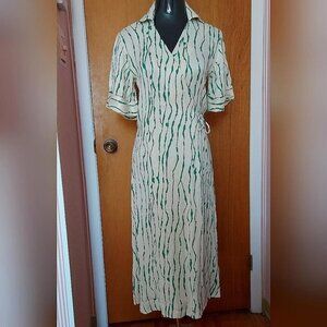 Coastal Chic Saint Tropez Elegant Summer Beach Wrap Dress Sz Small Effortless